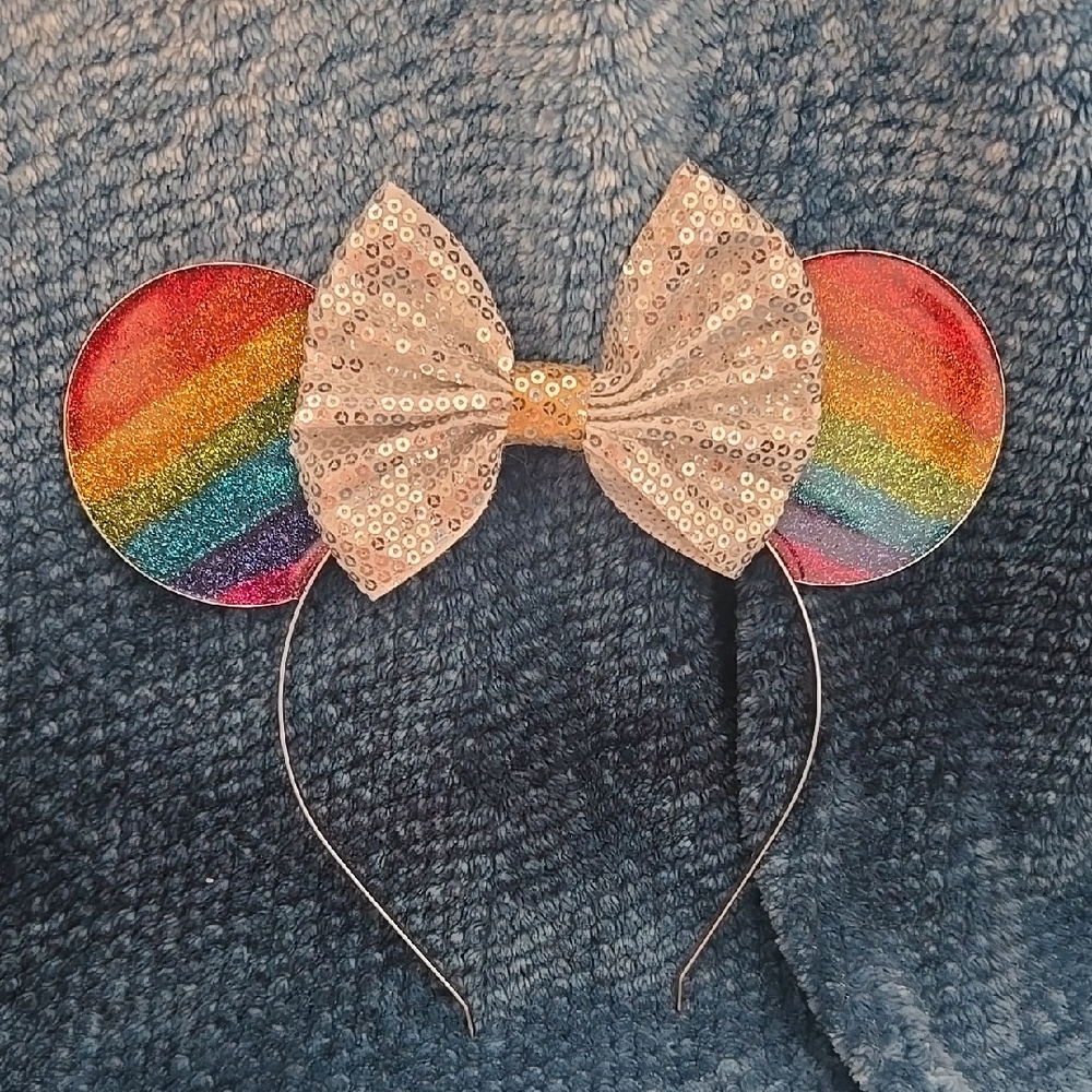 Rainbow Sequin Ears Headband